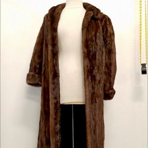 Bill Blass Brown Mink Fur Overcoat